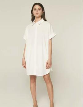 Vestido Camisa Compañia corto blanco