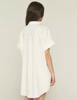 Vestido Camisa Compañia corto blanco