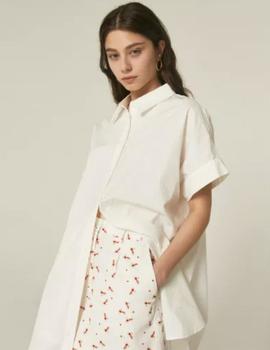 Vestido Camisa Compañia corto blanco