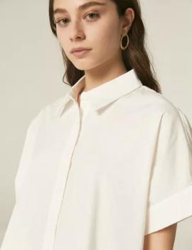 Vestido Camisa Compañia corto blanco