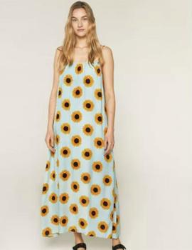 Vestido Compañia Largo Girasoles verde