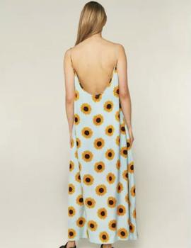 Vestido Compañia Largo Girasoles verde