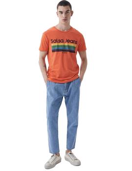  Camiseta Salsa Rayas naranja