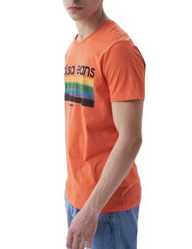  Camiseta Salsa Rayas naranja