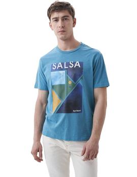 Camiseta Salsa turquesa