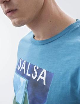 Camiseta Salsa turquesa