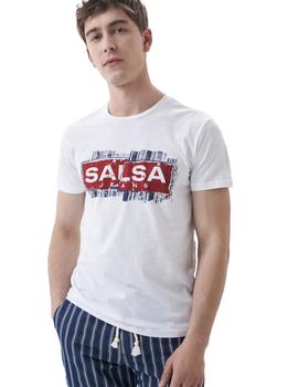 Camiseta Salsa Logo blanca