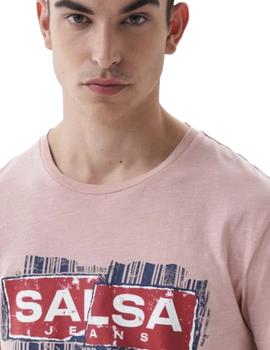 Camiseta Salsa Logo rosa