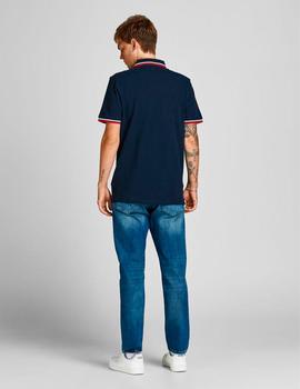 Polo Jack&Jones Paulos marino/rojo