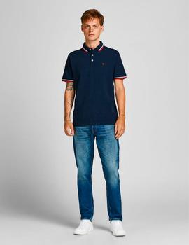 Polo Jack&Jones Paulos marino/rojo