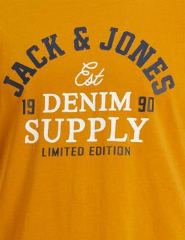 Camiseta Jack&Jones Logo mostaza