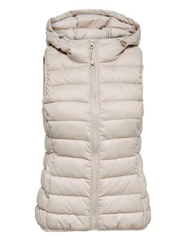 Chaleco Only Capucha Newtahoe beige