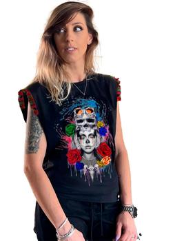 Camiseta La Sal Mujer Colours negra