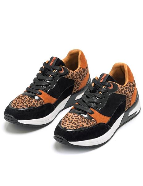 Zapatillas negra/leopardo