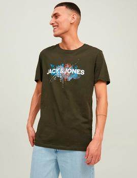 Camiseta Jack&Jones Tear kaki