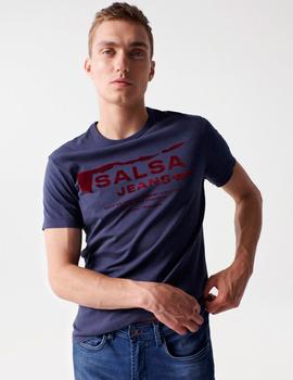 Camiseta Salsa Logo marina