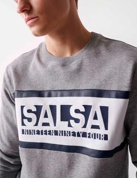 Sudadera Salsa Logo gris