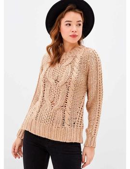 Jersey only bergina punto gordo camel