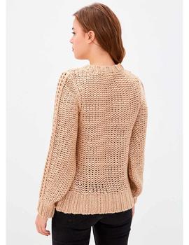 Jersey only bergina punto gordo camel