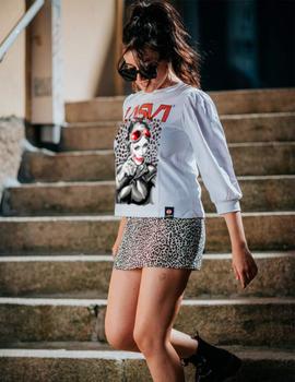 Camiseta La Sal Mujer Lips blanca