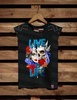 Camiseta La Sal Mujer Life negra