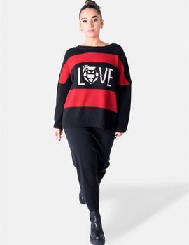 Jersey Animosa Love negro/rojo