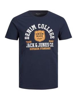 Camiseta Jack&Jopnes Logo marina