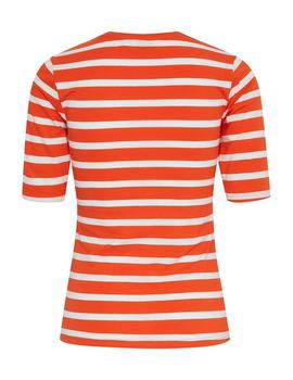 Camiseta B.Young Rayas naranja
