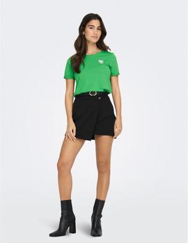 Camiseta Only Kita verde manzana Corazon
