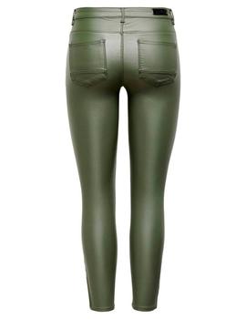 Pantalón only kendell encerado verde