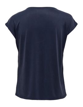 Camiseta Only Free Lurex marina
