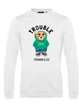 Sudadera Frankie Trouble blanca