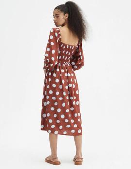 Vestido Compañia Lunares camel