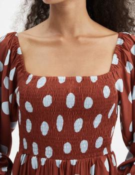 Vestido Compañia Lunares camel
