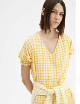 Vestido Compañia Cuadros amarillo
