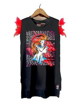 Camiseta La Sal Mujer Bowie negra