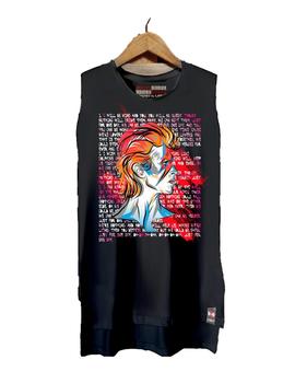 Camiseta La Sal Mujer Bowie negra