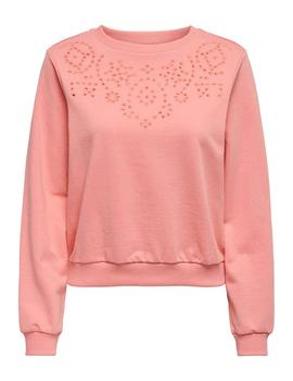 Sudadera Only Bianca coral