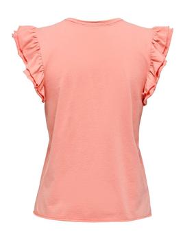 Camiseta Only Lucy Fresas coral