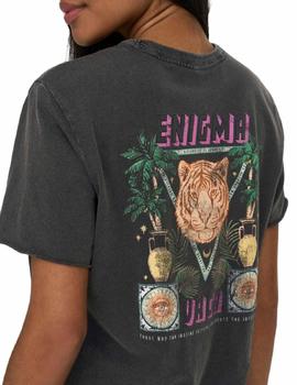 Camiseta Only Lucy  Palmera negra