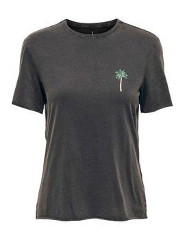 Camiseta Only Lucy  Palmera negra