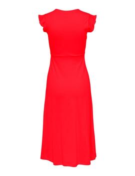 Vestido Only May Liso rojo