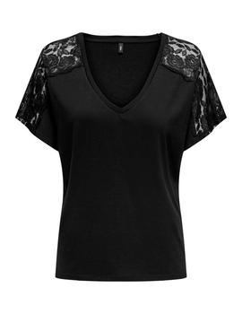 Camiseta Only Monster Lace negra