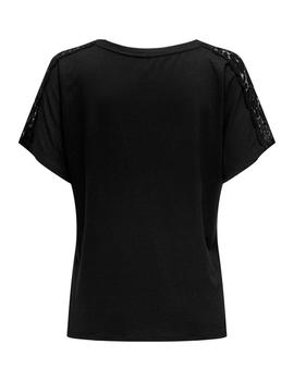 Camiseta Only Monster Lace negra