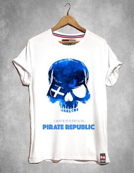 Camiseta La Sal Republic chico blanca/azul