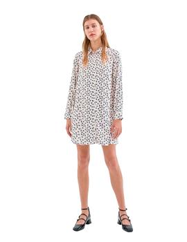 Vestido Compañia Flores Corto beige