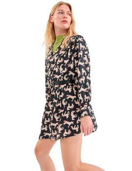 Vestido Compañia Caballos corto negro