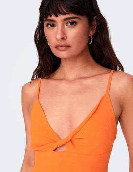 Vestido Only Mette naranja