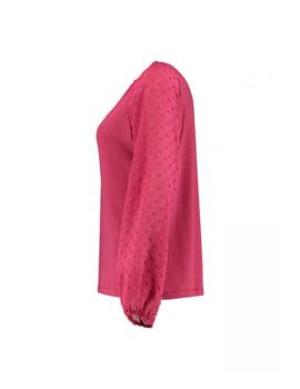 Camiseta Hailys M/L Plumeti rosa