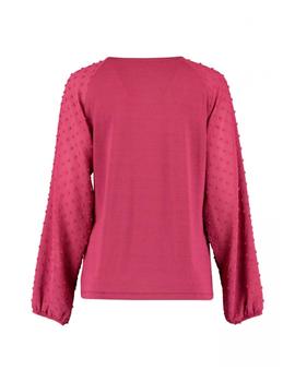 Camiseta Hailys M/L Plumeti rosa